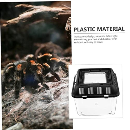 FOMIYES Portable Breeding Box for Lizards Spiders Reptile Feeder Transport Box Breathing Pet Supply Accessories