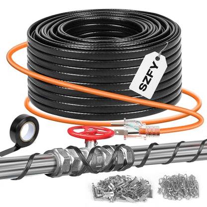 3FT~200FT Heat Tape for Water Pipes -40°F Deicing Pipe Heat Cables for Roof (120FT) - size: 120FT