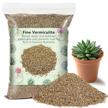 Sukh 14.6oz Organic Vermiculite for Plants - Gardening & Potting Supplies | Soil Amendment for Seed Starting, Indoor Potting, Gardening, Fine - Moisture Retention, Coarse - Aeration & Drainage - size: 1-3MM