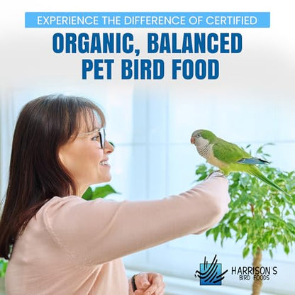 Harrison's Organic Premium Pellets- a Well-Balanced, Certified Organic Small to Medium Pet Bird Diet—No Soy, Corn, and Peanuts for Those Seeking to Avoid These Ingredients - size: 1 Pound (Pack of 1)