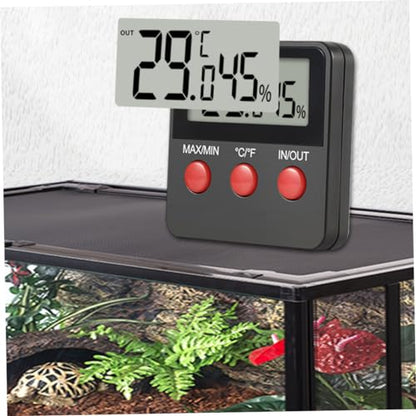 Abaodam 2sets Egg Incubation Thermohygrometer of Digital Reptile Tank Thermometer Hygrometer for Safe Touch Easy Use
