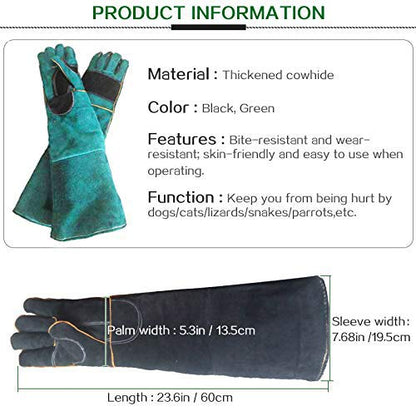 Gloves For Dog Cat Snake Bird Lizard Squirrel Hand Arm Finger Protection Gloves