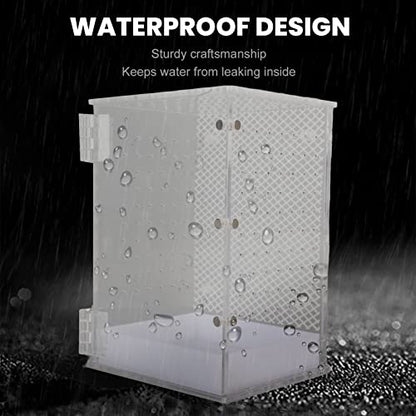 Reptile Terrarium Tank Acrylic Highly Transparent Clear Habitat Enclosure with Magnetic Door for Leopard Gecko Snake Frog Tarantula Paludarium (Small) - size: Small