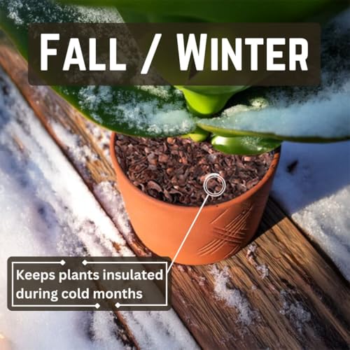 [1 Cubic Ft] Cocoa Mulch for Plants, Garden, Flower Beds, Indoor & Outdoor Plants - Organic Cocoa Bean Shell Mulch | Moisture Retaining, Weed Preventing, Landscaping Mulch - size: 1 Cubic Ft.