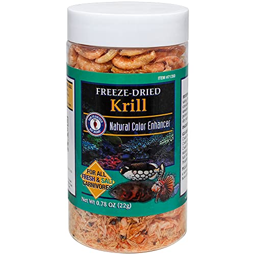 San Francisco Bay Brand Freeze Dried Krill Fish Food - 0.78 oz (22g) | All-Natural, Sustainably Harvested, High Protein Dried Shrimp for Freshwater and Saltwater Carnivores, Koi, Cichlids, Turtles