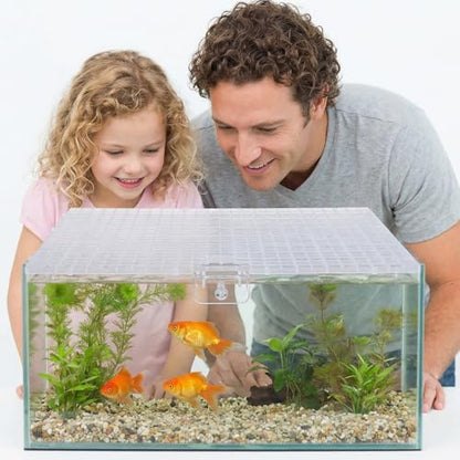 8 Pack Aquarium Lid, Fish Tank Lid with 12 Clips, Plastic Grid Panel Cover for Fish Tank Top, Aquarium Divider Board, Isolation Plate for Filter Tray, Terrarium Lids, 11.8 x 11.8 Inch