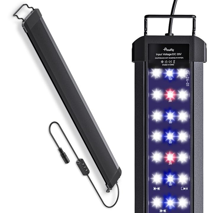Pawfly 11 W Terrarium Reptile LED Light for 12" to 18" Terrarium Extendable Reptile Tank Light with Full Spectrum Brilliant White Blue Red Lights with Day & Night Modes and Adjustable Brightness - size: 24-30 Inch (18W)