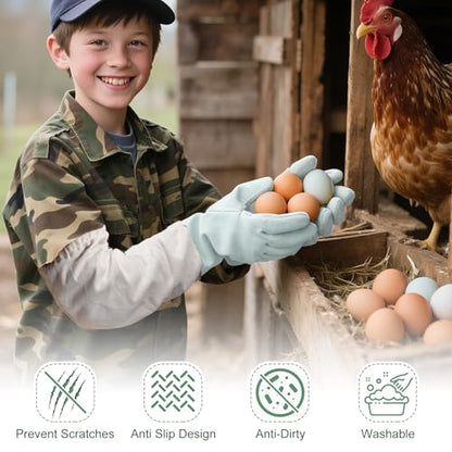2 Pack Chicken Handling Gloves,Extra Long Scratch Proof Gloves for Chicken Handling,Puncture Resistant Glove for Prevent Chickens Scratch,Bite Proof Glove for Chickens,Bird,Cat
