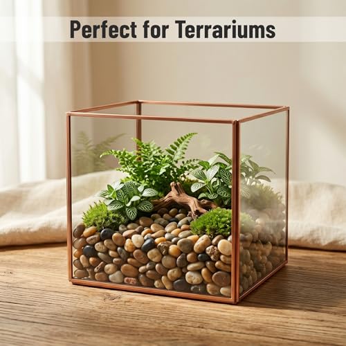 Midwest Hearth Decorative Mixed Pebbles for Plants & Terrariums | Polished Natural Stones | 3/8" Size (10-lb Bag) - size: 10-lb Bag