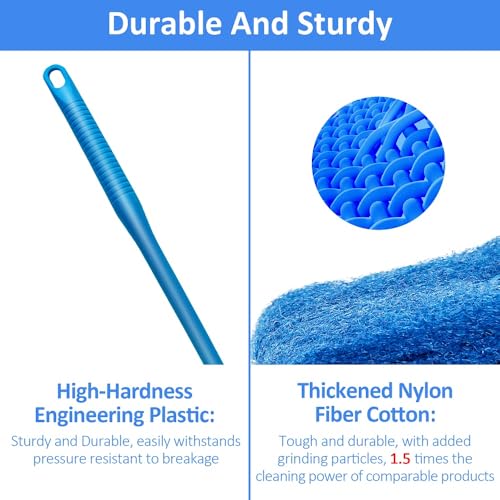 Fish Tank Cleaner with Five Sided Sponge Brush and Long Handle Aquarium Scrubber Alage Scraper for Glass Aquariums Terrarium Home Kitchen(3Pack) - size: 3 Pack