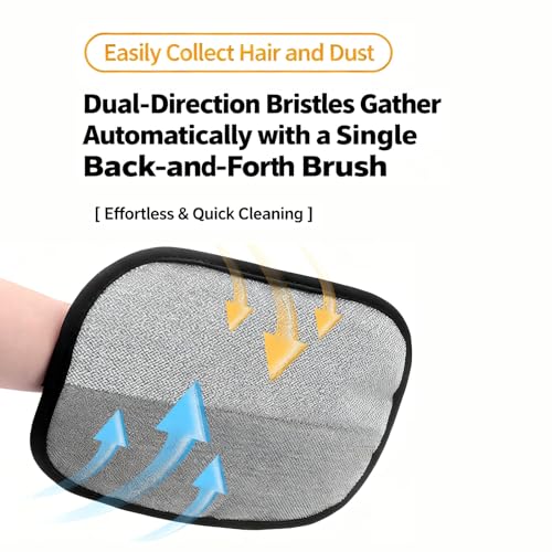 Pet Hair Removal Glove for Dogs and Cats, Reusable 5-Finger Electrostatic Pet Hair Remover, Washable Grooming & Cleaning Glove for Couch, Carpet, Clothing, Car Seats