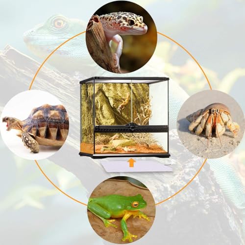 Aiicioo Under Tank Heater Thermostat - Reptile Heating Pad with Temperature Control Reptile Heat Mat for Combo Set for Hermit Crab Lizard Terrarium 24W - size: 8" X 18"(24W) with Thermostat
