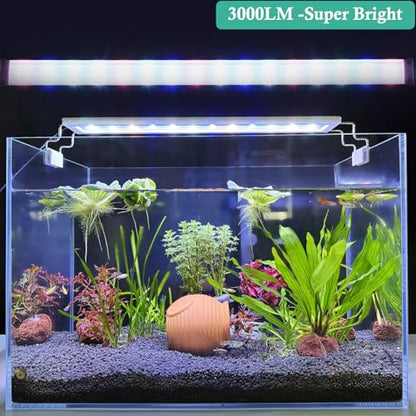HITOP Full Spectrum LED Aquarium Light – 24-32" Classic Fish Tank Light with Timer, Aquarium Plant Light with Stable Extendable Brackets (24-32in) - size: 24-32in
