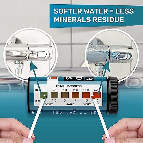 Water Hardness Test Strips for Home Water - 150 Strips Kit | Includes 150 water hardness test strips for tap, well and softened water with fast results and an easy color chart. - style: WATER HARDNESS TEST STRIPS - 150 STRIPS