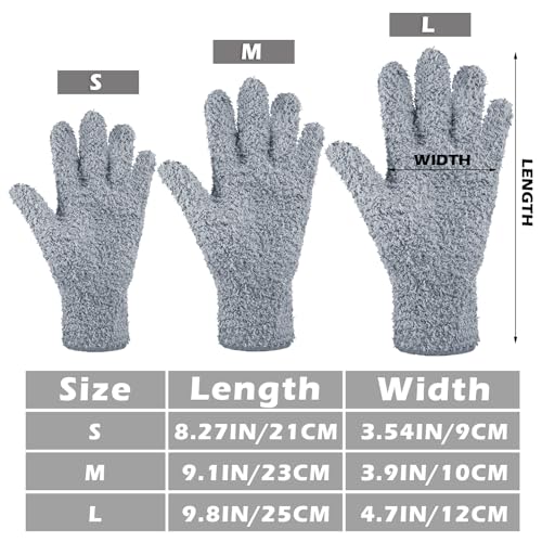Patelai 3 Pairs Microfiber Plant Dusting Gloves Leaf Cleaning Gloves for Indoor Plants, Blinds, Furniture, House (Black,White,Gray,Medium) | Black, White, Gray,Plant Cleaning Gloves, Reusable Washable Gloves,House Furniture Blinds Dusting - color: Black,