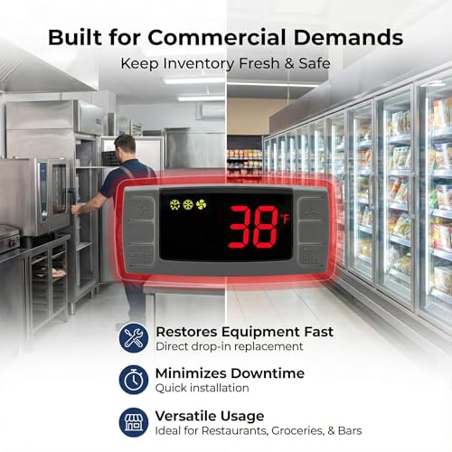 XR06CX-4N1F1 120V Temperature Controller Compatible with Dixell, 120V | 120V, XR06CX-4N1F1 replacement, dual NTC probes, for commercial refrigerators and freezers - style: XR06CX-4N1F1