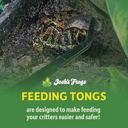 Josh's Frogs Stainless Steel Curved Reptile Feeding Tongs (12 inch)