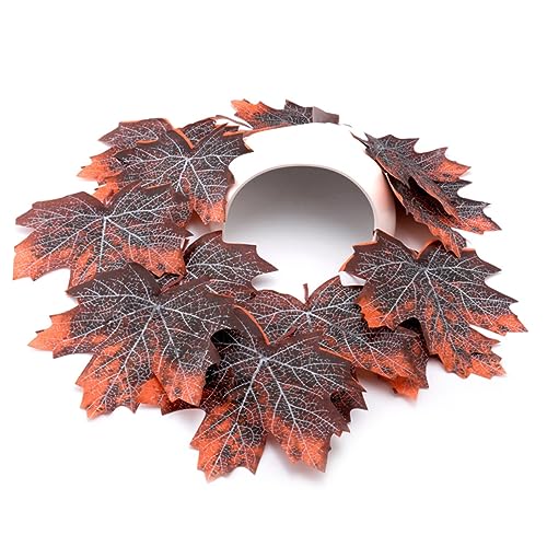 Happyyami 12pcs Maple Leaf Litter Reptile Habitat Decor Reusable Pet Cage Decoration for Snakes Lizards Frogs Terrarium Accessories