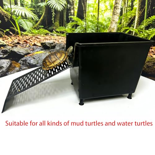 Hanging Turtle Laying Eggs Mud Turtle Breeding Box Basking Platform Turtle Dock for Basking Nesting Box Ramp for Reptile Frog Terrapin
