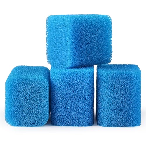 fishkeeper Replacement Filter Sponge for Aquariums, 4 Pack | Washable and Reusable Biological Filter Sponge Media - size: Replacement Sponge 4PCS