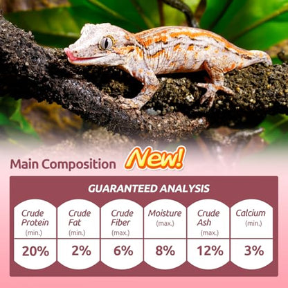 Gecko Food, Fruit Mix Insects Gecko Diet with Watermelon 2 oz