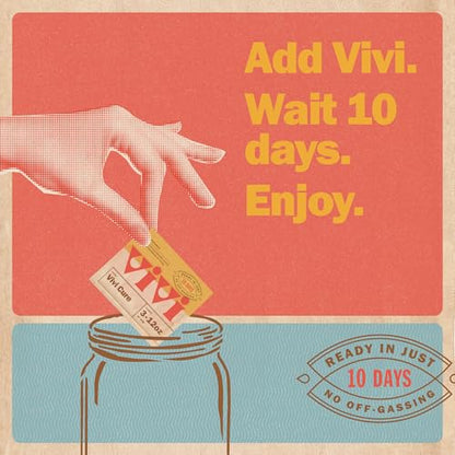 Vivi 10-Day Refining Process Humidity Control Packs | Balance Moisture for 3 to 12 oz in Any Airtight Storage Container, 4-Pack with Resealable Bag, Powered by Boveda