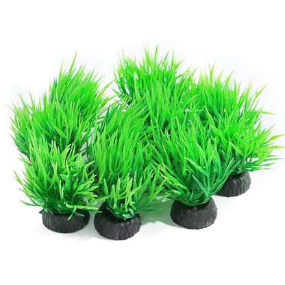 AQUANEAT Artificial Aquarium Plants, Plastic Fish Tank Decorations, 2Inch Tall, 10packs - size: 2 inch