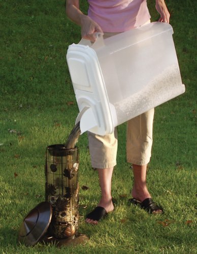 Buddeez Airtight Pet Food Storage Container, 32 Quart, with Pour Spout | For dog food, cat food or bird seed, Easy-pour lid or spout