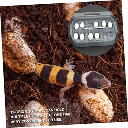DECHOUS Reptile Hatching Incubation Box Transparent Dual Design for Lizard Breeding Lightweight and Durable Hatching Hatchery Container Reptile Enthusiasts