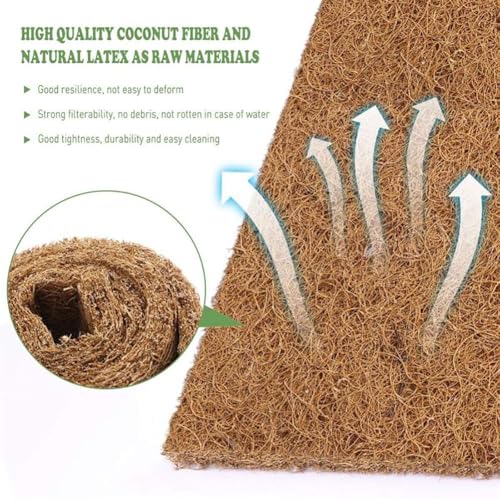 PIVBY 2 PCS Reptile Carpet, Natural Coco Coir Mat (15.74" x 11.81"), Coconut Fiber Substrate Pet Terrarium Liner for Bearded Dragon Tortoise Habitat Lizards Turtles Snakes Iguana Hermit Crab - size: S: 15.74" x 11.81"