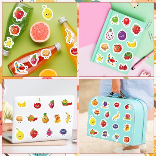 312Pcs Fruit Stickers, Self Adhesive Fruit Theme Sticker Pineapple Apple Strawberry Stickers for Scrapbooks Envelopes Cards Gifts Crafts Party Favors Class Rewards - style: Fruit