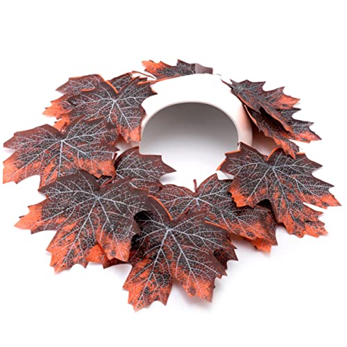 POPETPOP 12pcs Maple Leaf Litter Reptile Cage Decor Reusable Pet Habitat Decoration for Lizards Snakes Frogs Terrarium Accessories