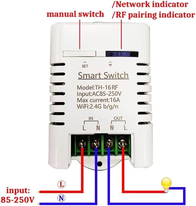 High Power eWeLink 16A WiFi Temperature Humidity Controller -Wireless Remote Control with Energy Consumption Monitoring,for Greenhouse,Homebrew,Climbing Pet Breeding,Incubator,Alexa Voice Compatible