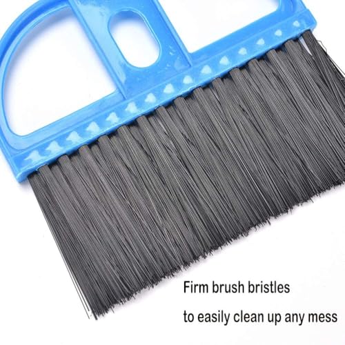 PINVNBY Mini Dustpan and Brush Set, Cage Cleaner for Guinea Pigs, Cats, Hedgehogs, Hamsters, Chinchillas, Rabbits, Reptiles, and Other Small Animals 2 Pack Mini Hand Broom and Dustpan - color: Blue