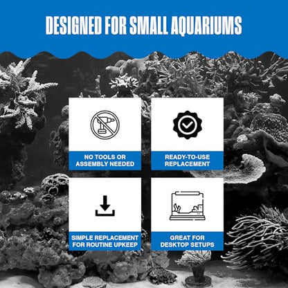 Penn-Plax Small World Aquarium Filter – Comes with a Disposable Media – Safe for Freshwater and Saltwater Setups (SWF1)