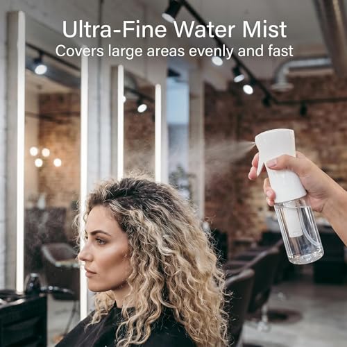 200ML Fine Mist Spray Bottle for Plants Cleaning Haircare Atomizer - Continuous Spray Design for Home, Office, Salon, Travel, Leak-Proof, Durable PET Material