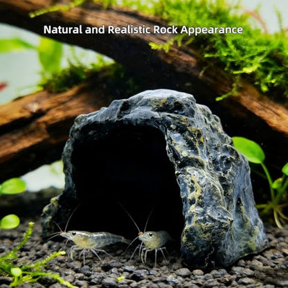 Reptile Hides and Caves, Tortoise Hide House Habitat | Reptile Tank Accessories, Resin Bearded Dragon Hideout Turtle House for Bearded Dragon Gecko Snakes Chameleon Frogs Fish