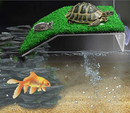 XMHF Turtle Basking Platform, Tortoise Ramp Reptile Ladder Resting Terrace Fish Tank Aquarium Turtle Dock Floating Decor for Reptile Frog Terrapin Medium - size: Medium
