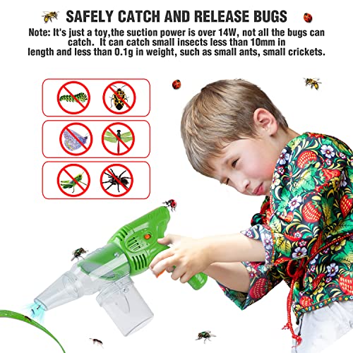 PLAY Bug Vacuum for Kids,Bug Catcher kit for Kids,Eco-Friendly Bug Suction Toy Vacuum with Magnifying Glass Viewing Chamber, for Boys Age 4+ - color: Green