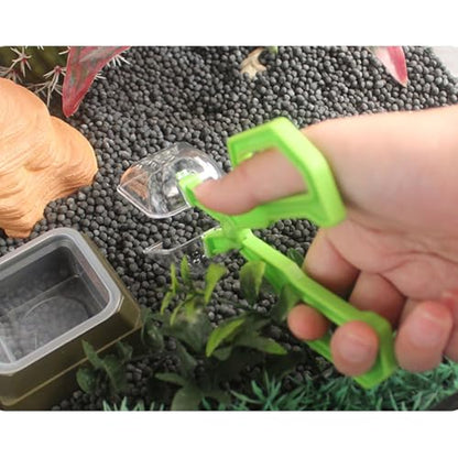 Clear Reptiles Feeding Tongs Gentle Creature Catcher Tool with Ergonomic Grip for Safe Handling Easy - color: Black,b