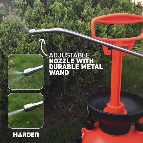 1 Gallon Pump Sprayer - Garden & Lawn Care for Weeds Stainless Steel Rod & Brass Nozzle - 1.3 Gallon Total Capacity