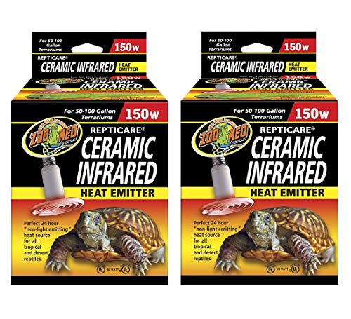 Zoo Med Repticare Infrared Ceramic Heat Emitter (150 watt) Pack of 2 (2 Items)