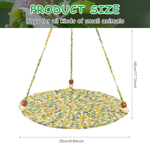 Jspupifip Reptile Hammock Bearded Dragon Accessories Hanging Hammock Green | Small Pet Habitat Shelter Cage Accessories for Chameleon Birds Rats Hamster Iguana - color: Green