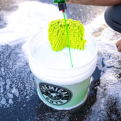 Chemical Guys, Heavy Duty Detailing Bucket with Logo, 4.5 Gallon, Clear | Durable semi-transparent bucket holds soap, mitts and grit guards for safe two-bucket washing - style: Bucket Only