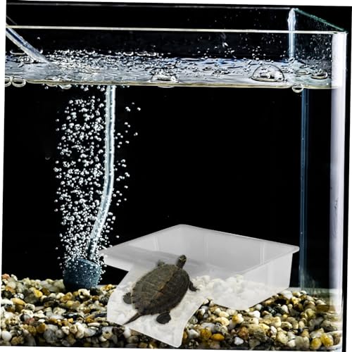 Abaodam Turtle Basking Platform for Reptiles Resting Terrace with Climbing Ramp for Water Turtles Frogs and Lizards Multi Functional Aquarium Decoration and Reptile Tank