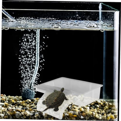 Abaodam Turtle Basking Platform for Reptiles Resting Terrace with Climbing Ramp for Water Turtles Frogs and Lizards Multi Functional Aquarium Decoration and Reptile Tank