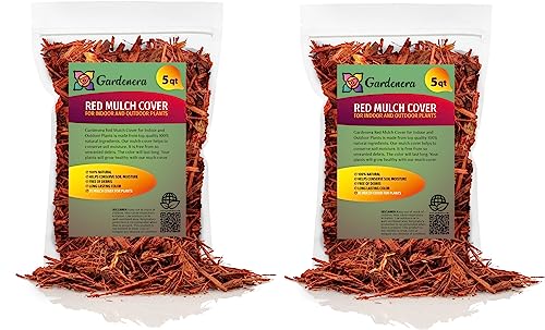 Red Mulch - Enhance Your Garden's Health and Aesthetic Appeal - 10 QUARTS - size: 10 Quart Bag