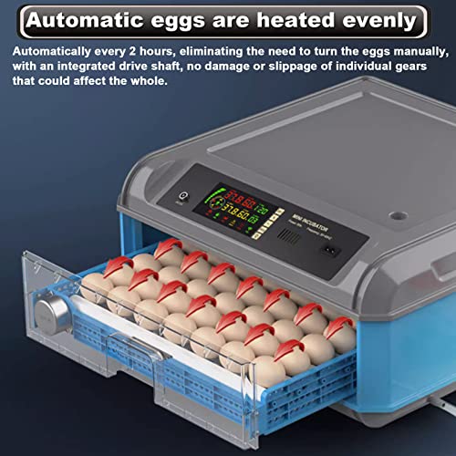 Egg Incubator, 192/256/500 Egg Incubator, Poultry Hatcher Machine with Automatic Egg Turning, Temperature & Humidity Control and LED Screen, General Purpose Incubator for Chickens Ducks Birds,256 - size: 256