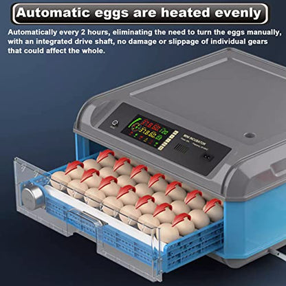 Egg Incubator, 192/256/500 Egg Incubator, Poultry Hatcher Machine with Automatic Egg Turning, Temperature & Humidity Control and LED Screen, General Purpose Incubator for Chickens Ducks Birds,256 - size: 256