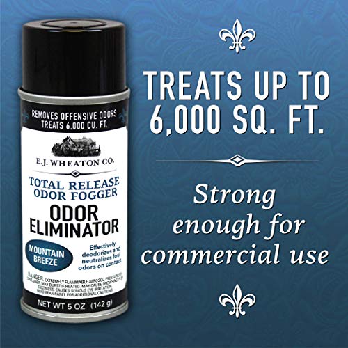 Odor Eliminator, Total Release Odor Fogger, 3 Pack, Effectively Deodorizes and Neutralizes Foul Odors on Contact, Mountain Breeze (5 OZ).